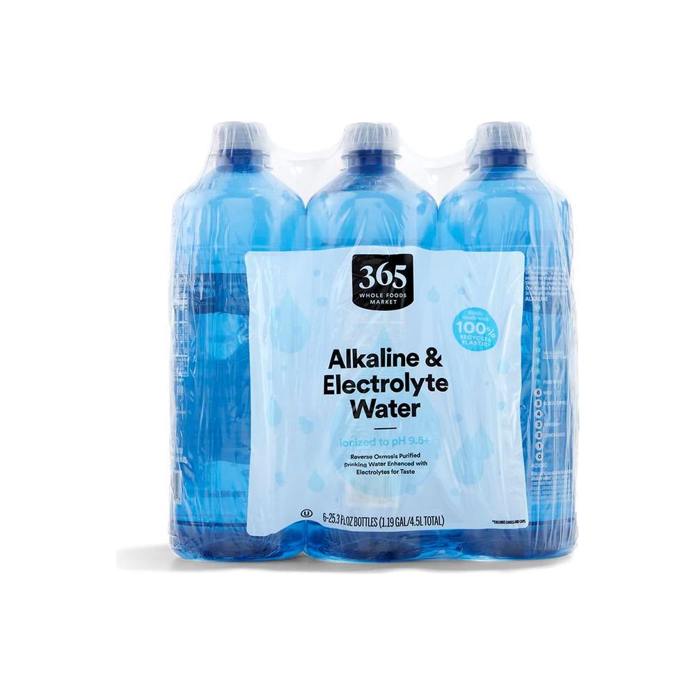 365 by Whole Foods Market Alkaline Electrolyte Water 6 Pack - Whlsome - Energy Drinks