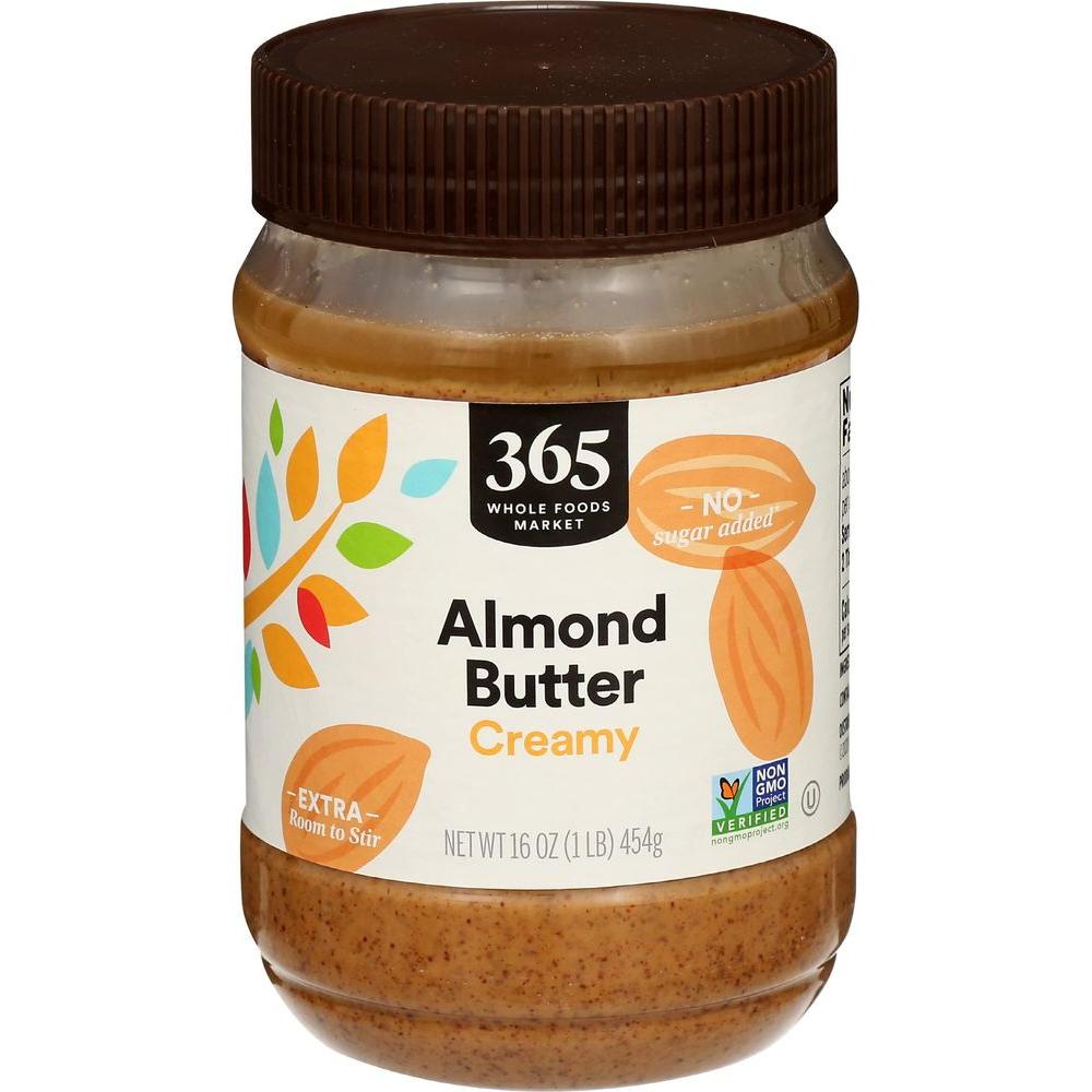 365 by Whole Foods Market, Almond Butter Creamy, 16 Ounce - Whlsome - Nuts & Seed Butter