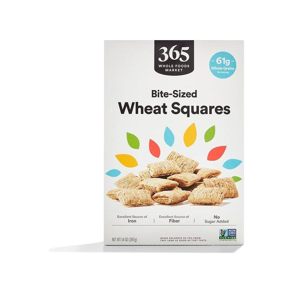 365 by Whole Foods Market, Bite Sized Wheat Squares Cereal, 14 Ounce - Whlsome - Cereal