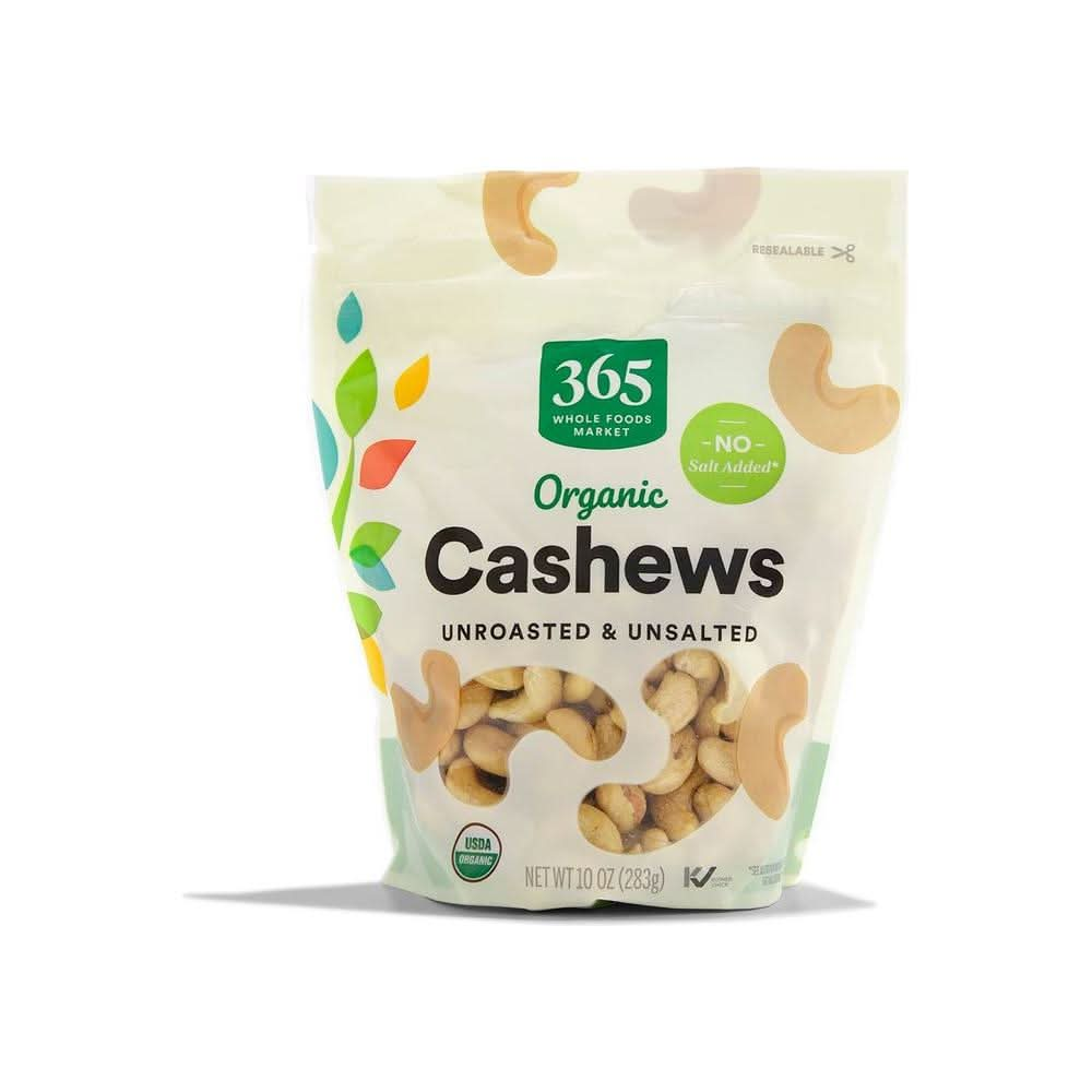 365 by Whole Foods Market Cashews Organic 10 OZ - Whlsome - Nuts &amp; Seeds