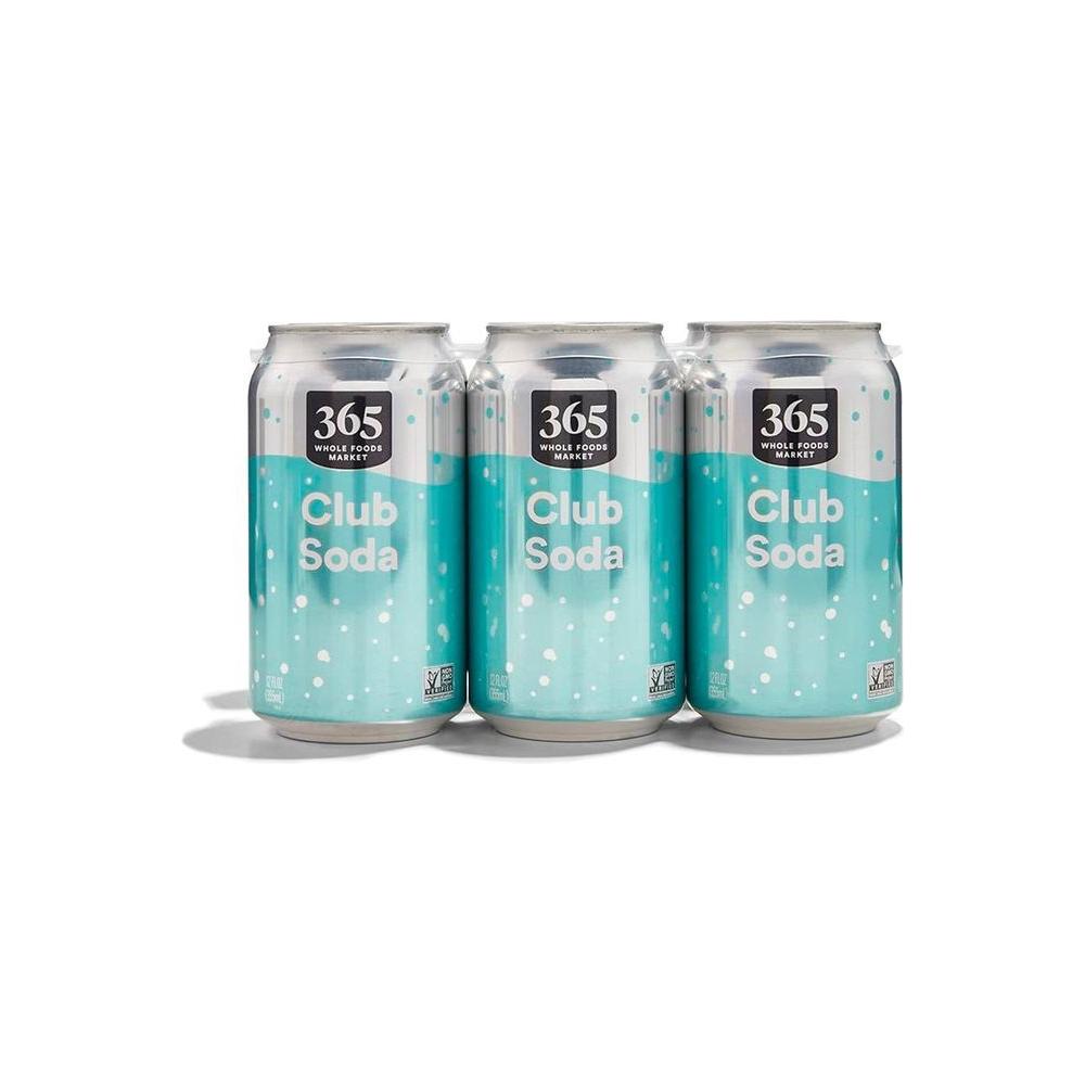 365 by Whole Foods Market, Club Soda, 12 Fl Oz (pack of 6) - Whlsome - Drinks & Beverages