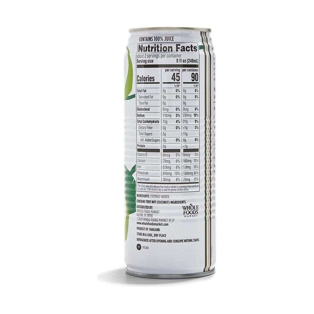 365 by Whole Foods Market Coconut Water 176 Fl Oz - Whlsome - Coconut Water