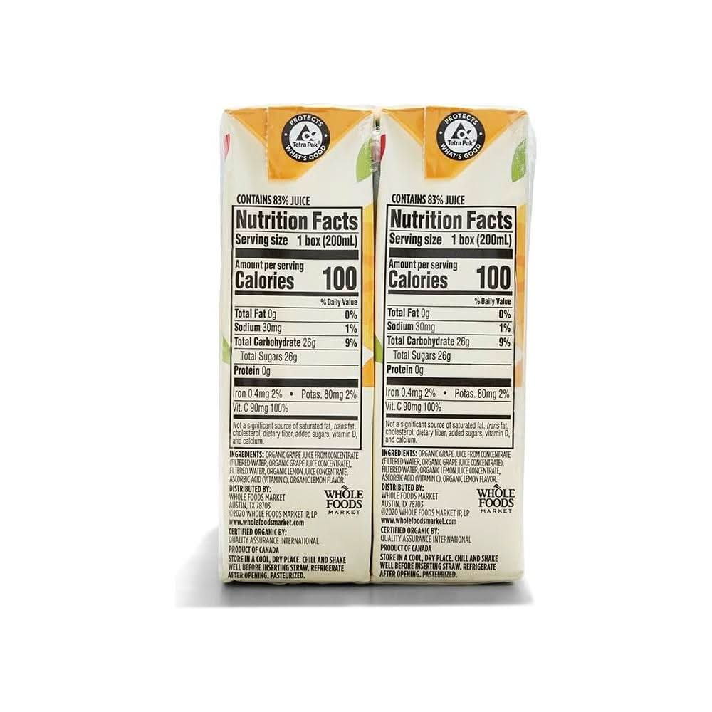 365 by Whole Foods Market Featuring Wild Kratts Fruit Juice Sweetened Lemonade 8675 Fl Oz Boxes 54 Fl Oz - Whlsome - Grocery (Other)