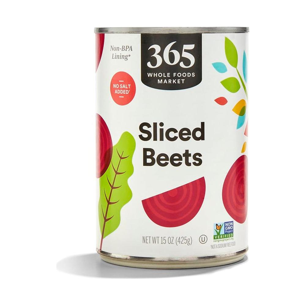 365 By Whole Foods Market No Salt Added Sliced Beets 15 Ounce - Whlsome - Canned & Jarred Vegetables