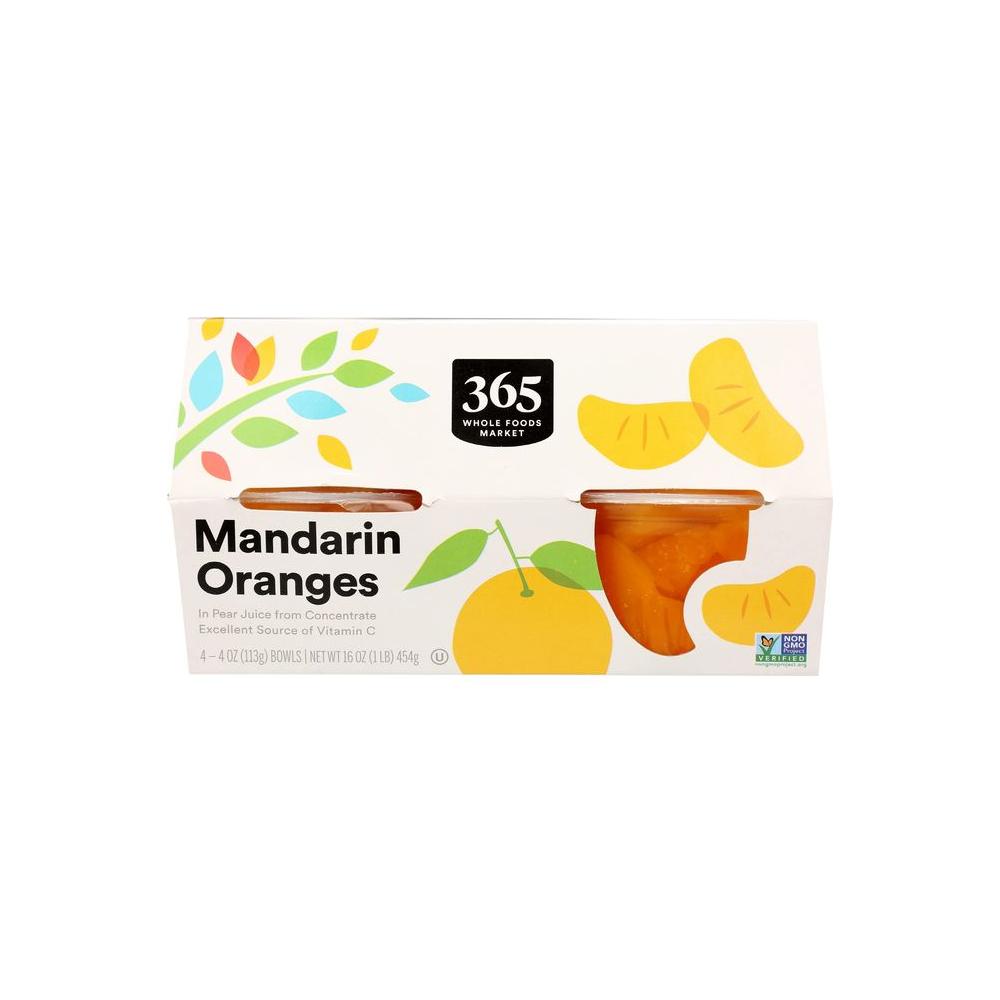 365 by Whole Foods Market Oranges Mandarin 4 Ounce 4 Pack - Whlsome - Canned Fruits