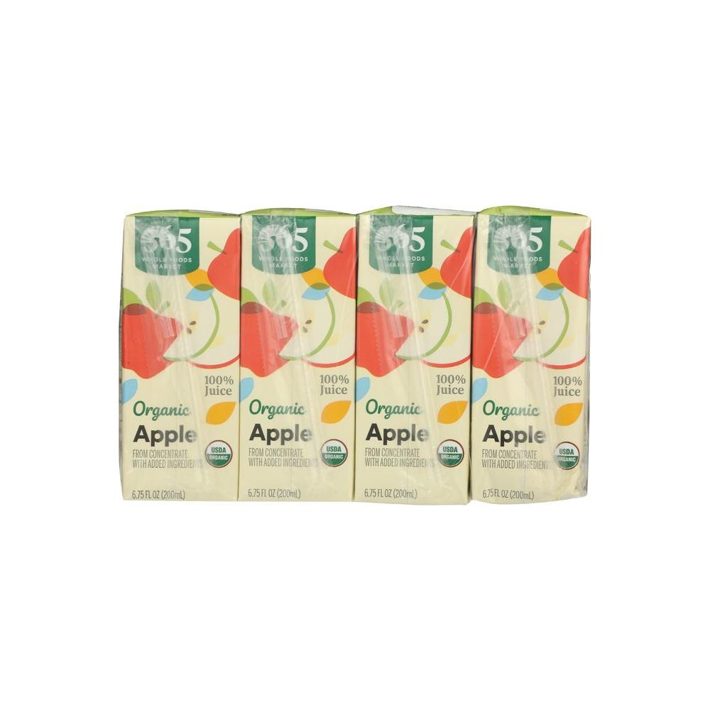 365 by Whole Foods Market Organic Apple Juice Multipack 675 Fl Oz - Whlsome - Fruit Juices