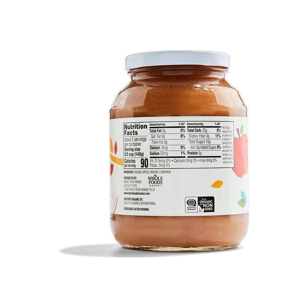 365 by Whole Foods Market Organic Cinnamon Apple Sauce 24 Ounce - Whlsome - Sauces & Dips