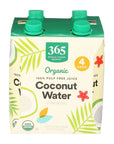 365 by Whole Foods Market Organic Coconut Water 4 Pack 676 Fl Oz - Whlsome - Coconut Water