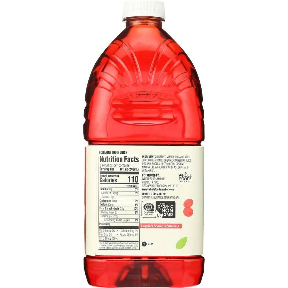 365 by Whole Foods Market Organic Cranberry Juice Blend 64 Fl Oz - Whlsome - Fruit Juices