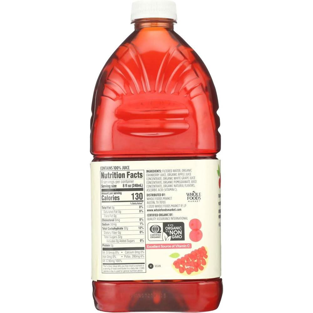 365 by Whole Foods Market Organic Cranberry Pomegranate Juice 64 Fl Oz - Whlsome - Grocery (Other)