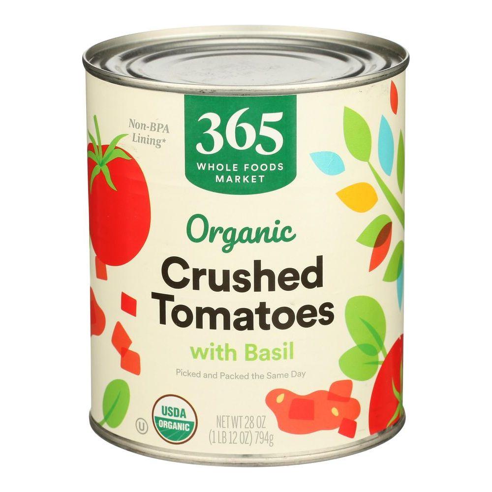 365 by Whole Foods Market Organic Crushed Tomatoes With Basil 28 Ounce - Whlsome - Grocery (Other)