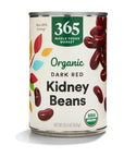 365 by Whole Foods Market Organic Dark Red Kidney Beans 155 Ounce - Whlsome - Canned Beans