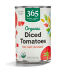 365 by Whole Foods Market Organic Diced Tomatoes No Salt Added 145 Ounce - Whlsome - Vegetable Snacks