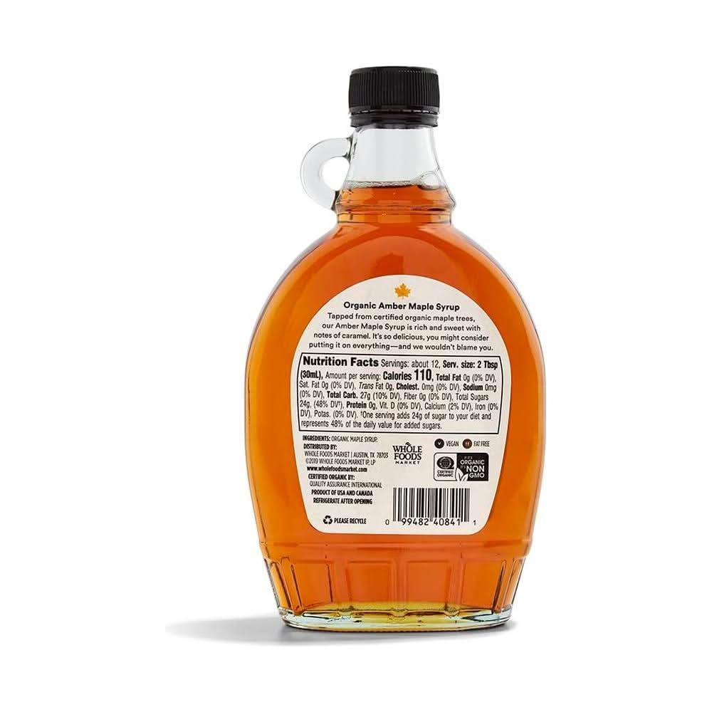 365 by Whole Foods Market Organic Grade A Amber Maple Syrup 12 Fl Oz - Whlsome - Grocery (Other)