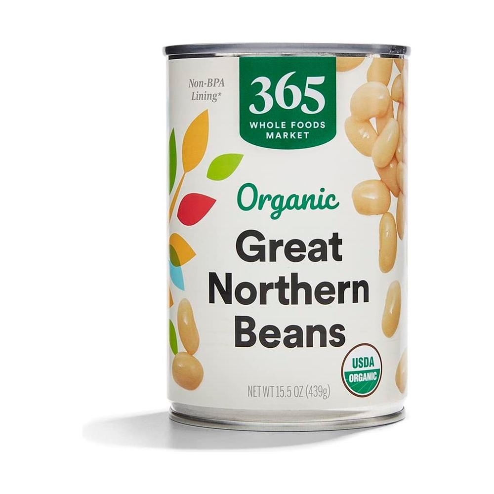 365 by Whole Foods Market Organic Great Northern Beans 155 Ounce - Whlsome - Canned &amp; Jarred Vegetables