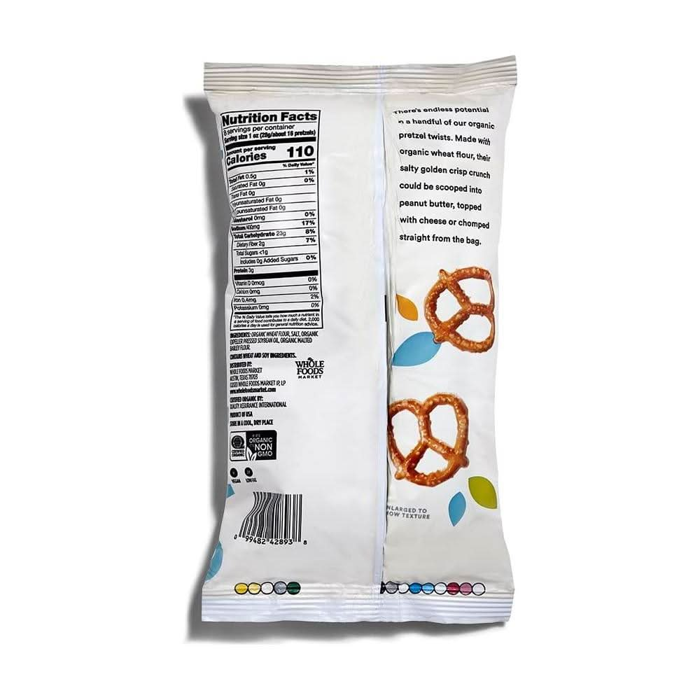 365 by Whole Foods Market Organic Mini Pretzel Twists 8 Ounce - Whlsome - Pretzels