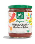 365 by Whole Foods Market Organic Thick Chunky Medium Salsa 16 Ounce - Whlsome - Sauces & Dips