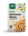 365 by Whole Foods Market Organic Unsalted Garbanzo Beans 134 Ounce - Whlsome - Canned Beans