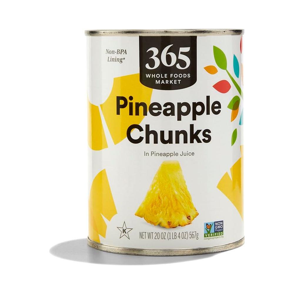 365 by Whole Foods Market Pineapple Chunks 20 Ounce - Whlsome - Canned Fruits