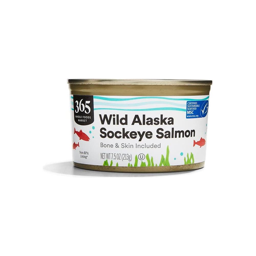 365 by Whole Foods Market Salmon Alaskan Wild Red Sockeye 75 Ounce - Whlsome - Seafood Products