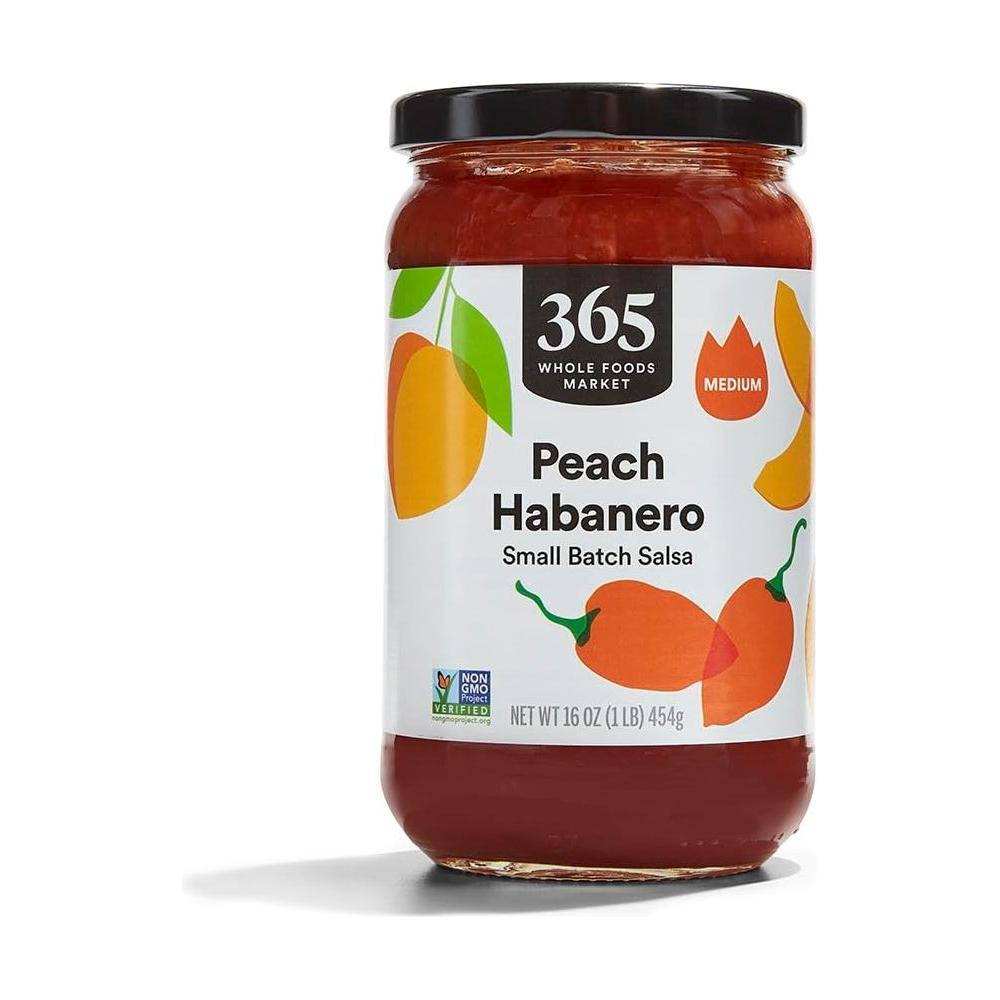 365 by Whole Foods Market Salsa Peach Habanero 16 Ounce - Whlsome - Sauces &amp; Dips