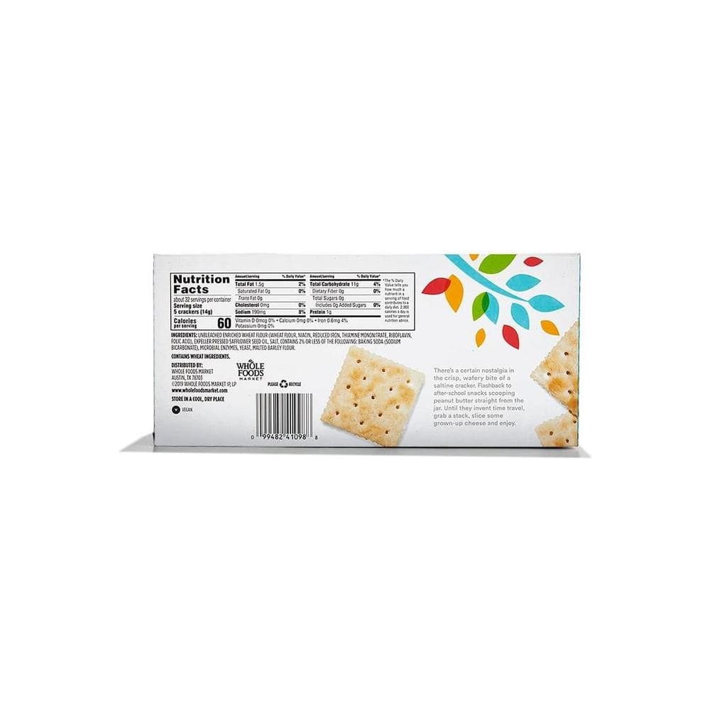 365 by Whole Foods Market Salted Saltine Crackers 16 Ounce - Whlsome - Snacks