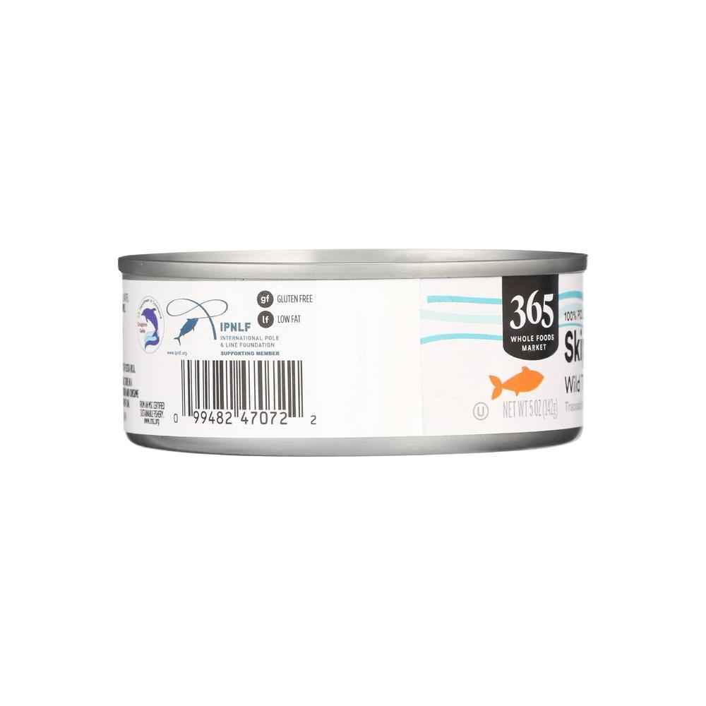 365 by Whole Foods Market Salted Skipjack Tuna in Water 5 Ounce - Whlsome - Seafood Products