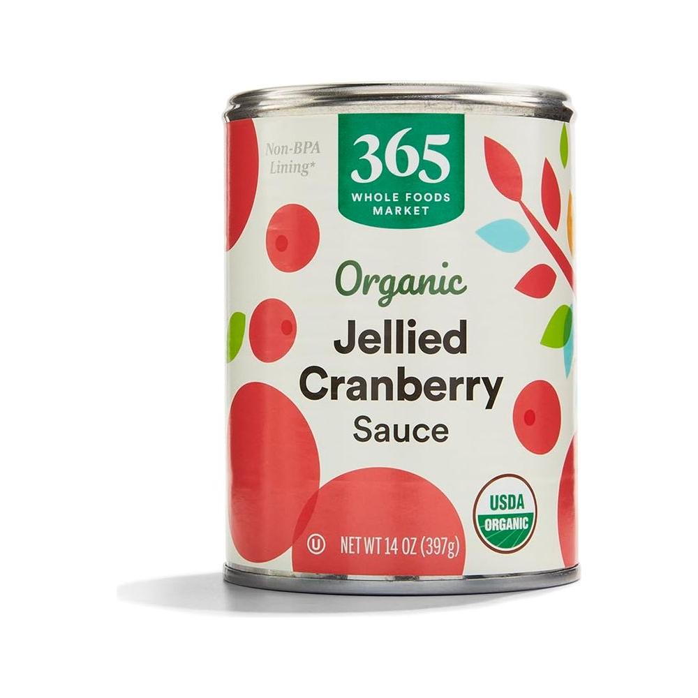 365 by Whole Foods Market Sauce Cranberry Jellied Organic 14 Ounce - Whlsome - Canned Fruits