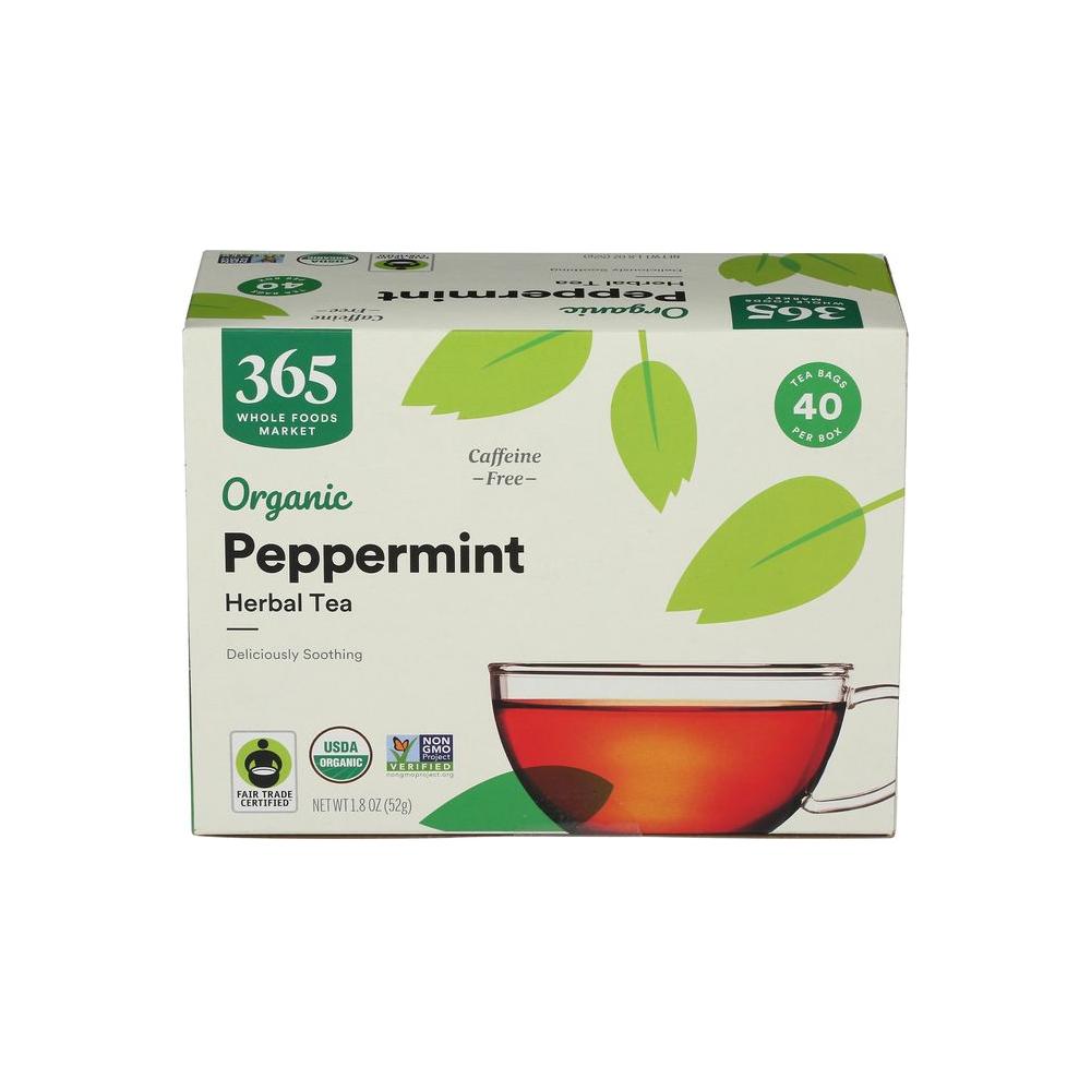 365 by Whole Foods Market Tea Peppermint Organic 40 Count - Whlsome - TEA