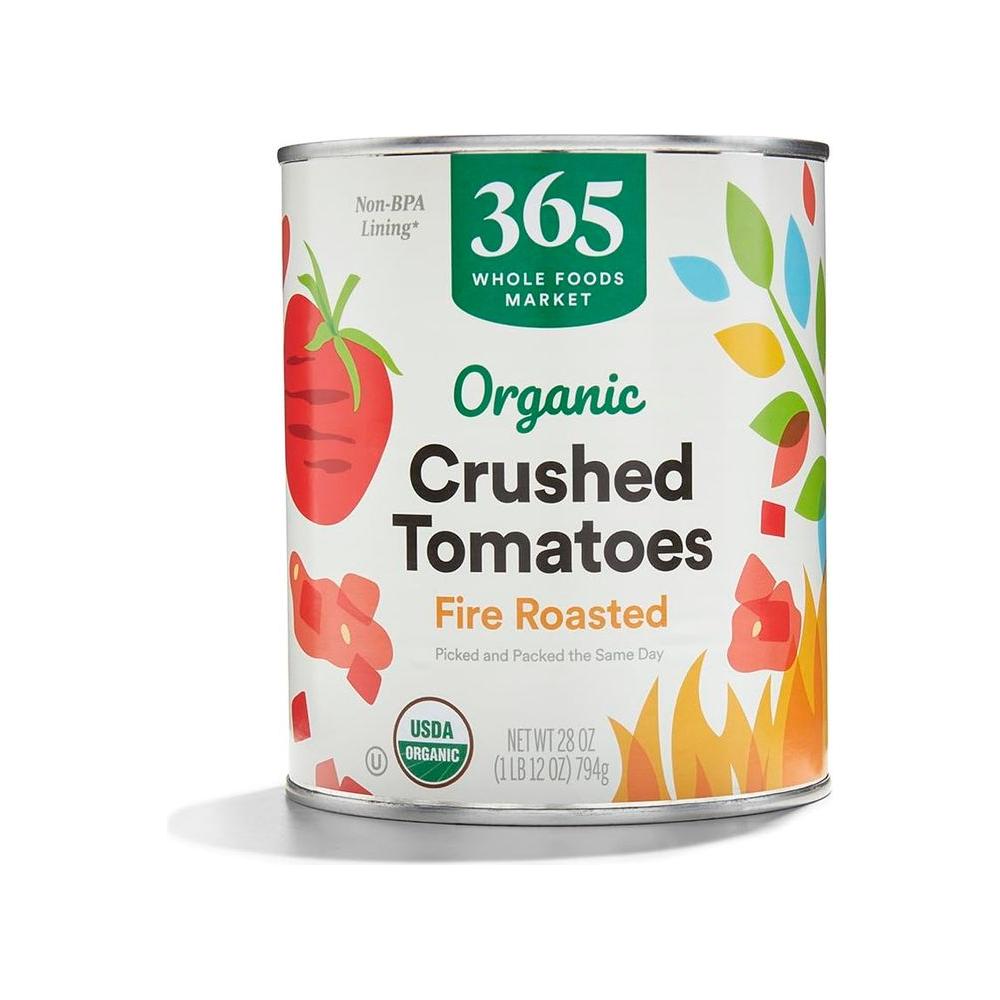 365 by Whole Foods Market Tomatoes Crushed Fire Roasted Organic 28 Ounce - Whlsome - Canned & Jarred Vegetables