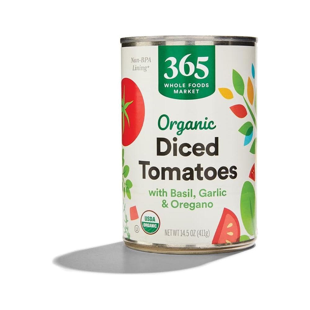 365 by Whole Foods Market Tomatoes Diced With Italian Herbs Organic 145 Ounce - Whlsome - Vegetable Snacks