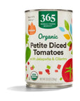 365 by Whole Foods Market Tomatoes Petite Diced With Jalapeno Cilantro Organic 10 Ounce - Whlsome - Vegetable Snacks