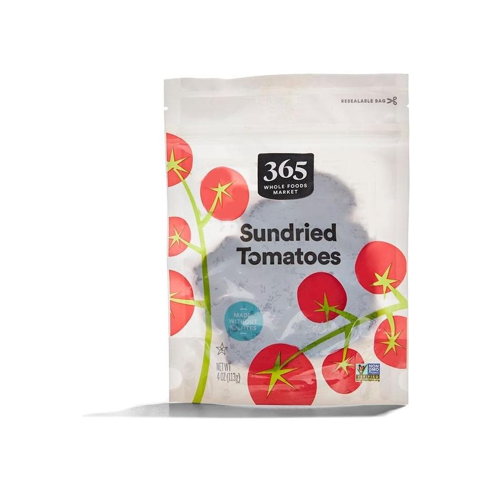 365 by Whole Foods Market Tomatoes Sundried 4 Ounce - Whlsome - Vegetable Snacks