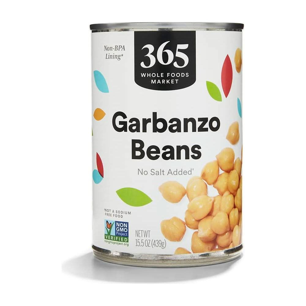 365 by Whole Foods Market Unsalted Garbanzo Beans 155 Ounce - Whlsome - Canned Beans