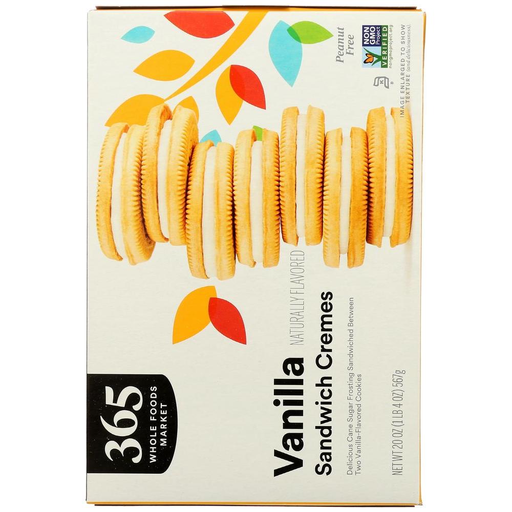 365 by Whole Foods Market Vanilla Sandwich Creme Cookies 20 Ounce - Whlsome - Cookies & Biscuits