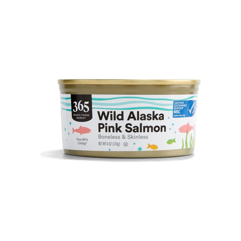 365 by Whole Foods Market Wild Alaskan Pink Salmon 6 Ounce - Whlsome - Seafood Products