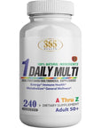 365 Health Multivitamin for Adults 50 Plus, Multivitamin/Multimineral Supplement with Vitamin D3, B Vitamins, Calcium and Antioxidants, Gluten Free, Non - GMO Ingredients - 240 Count - Whlsome - Vitamins & Supplements