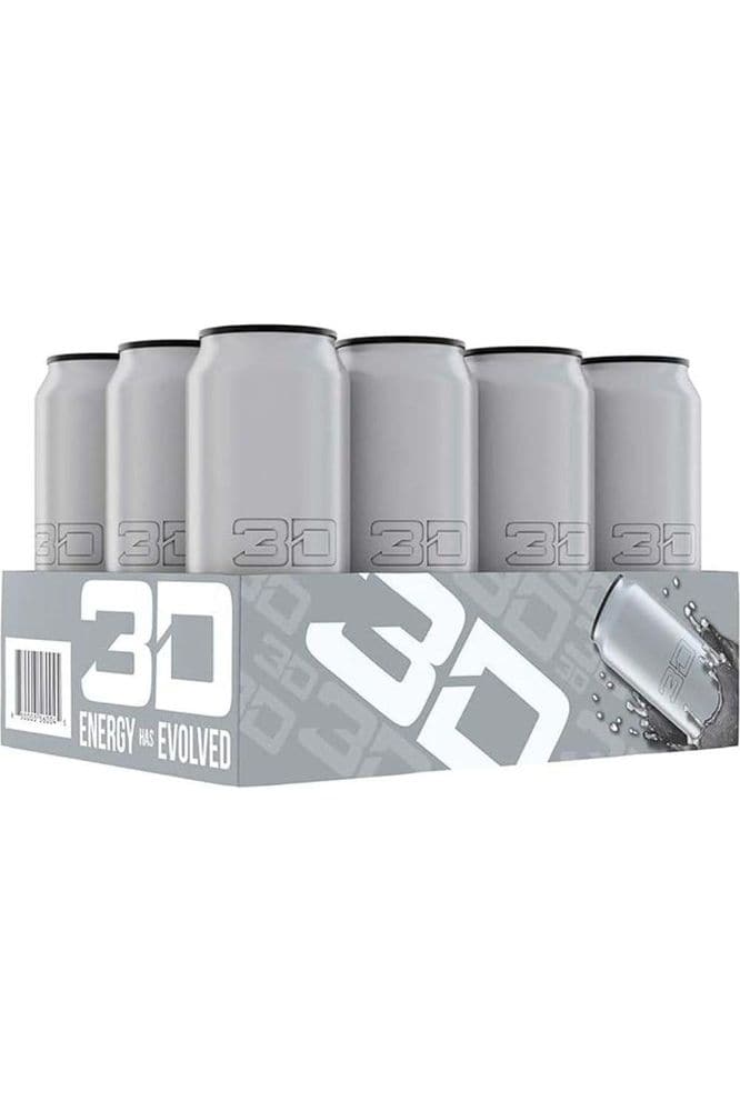 3D Energy Chrome - Sugar Free Energy Drink - 16 Fluid Ounce - 12 Pack - Whlsome - Sports Nutrition