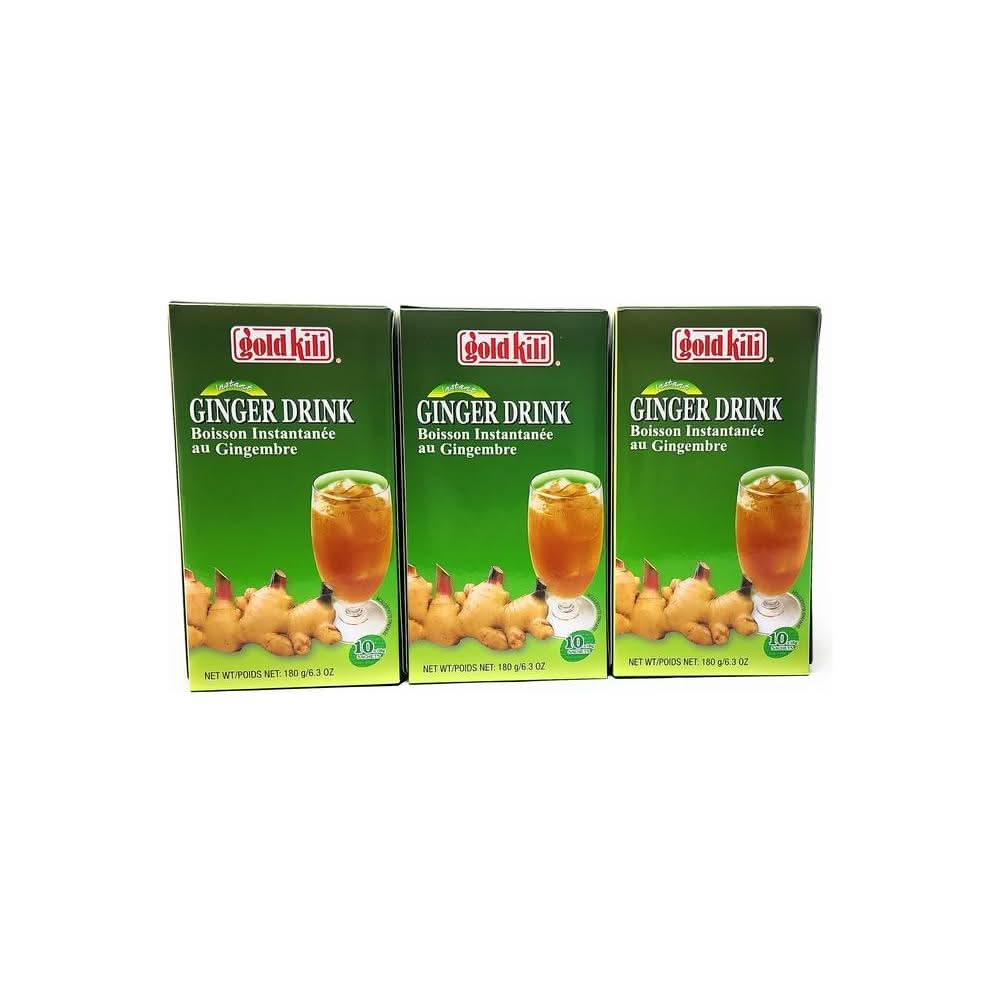 3pack of Gold Kili Instant Ginger Drink with Honey63oz180g Each Box Free Recipe Book Inside Box - Whlsome - Grocery (Other)