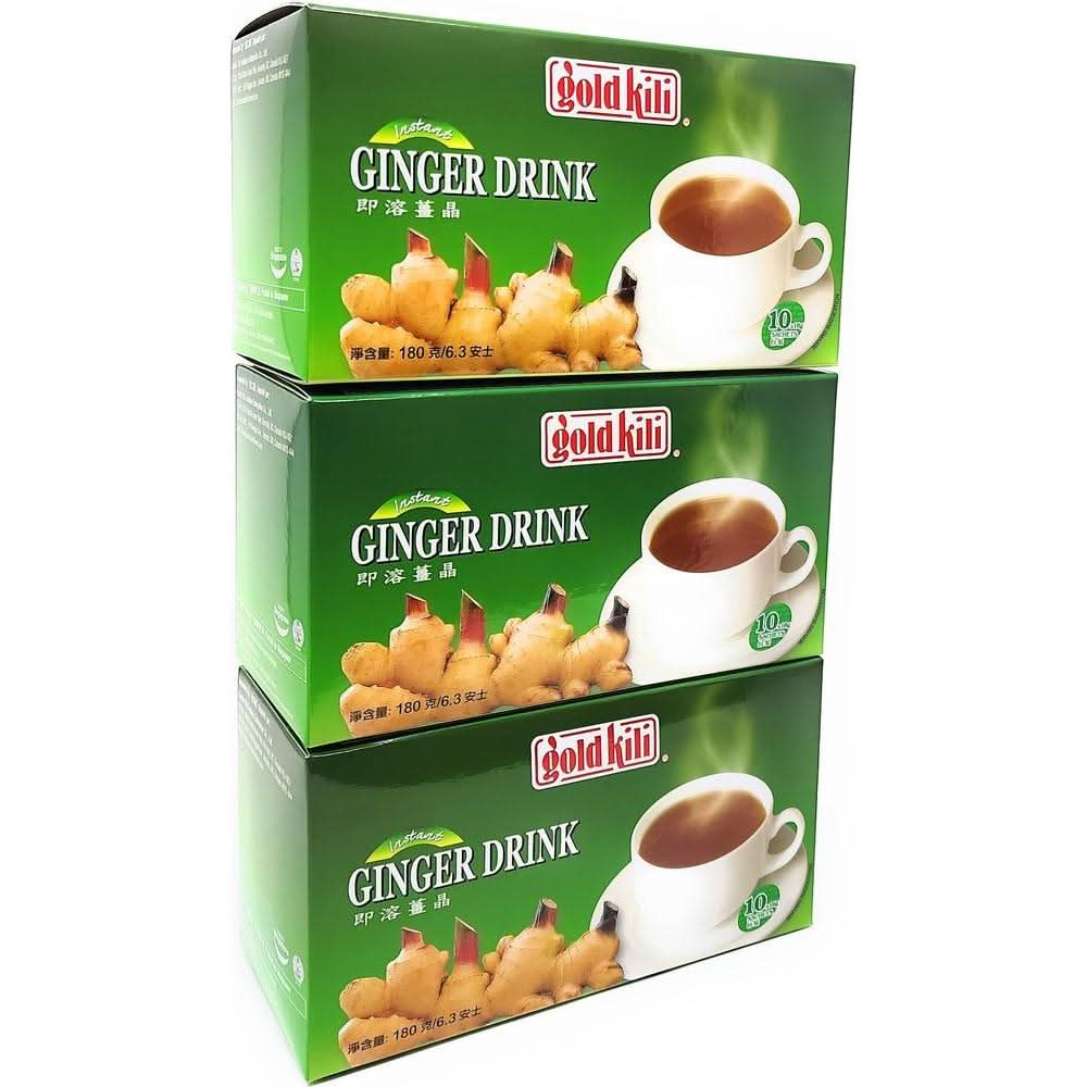 3pack of Gold Kili Instant Ginger Drink with Honey63oz180g Each Box Free Recipe Book Inside Box - Whlsome - Grocery (Other)