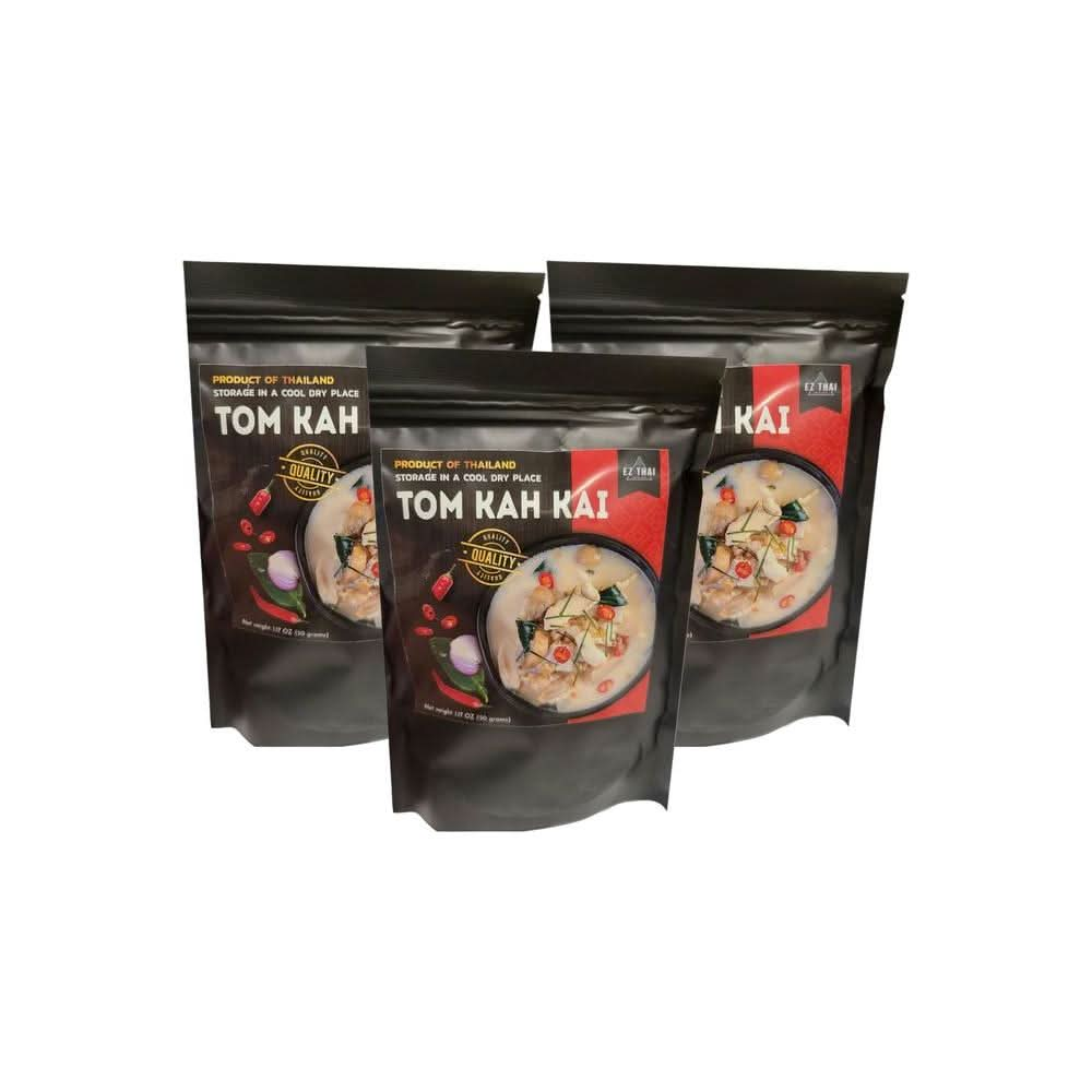 3pcsTom Kha Gai Instant Powder Soup Base Kits 162ounce 46g 1serve Coconut Milk Powder Curry Paste Powder and Dried Herbs Authentic Easy Quick Suitable for Rice Ramen Noodles - Whlsome - Soups & Broth