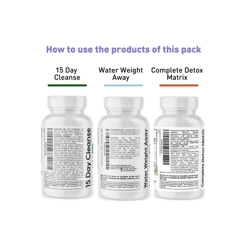 3pk Detox Cleanse Kick Off Weight Management – 90 Pills - Whlsome - Detox &amp; Cleanse