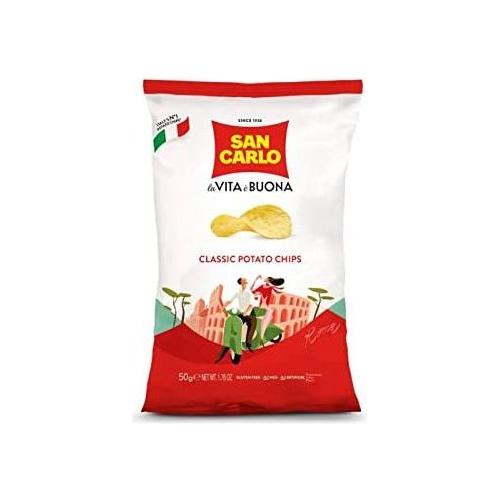 3x San Carlo Classica Crisps Potato Chips 50g Ready Salted! - Whlsome - Snacks