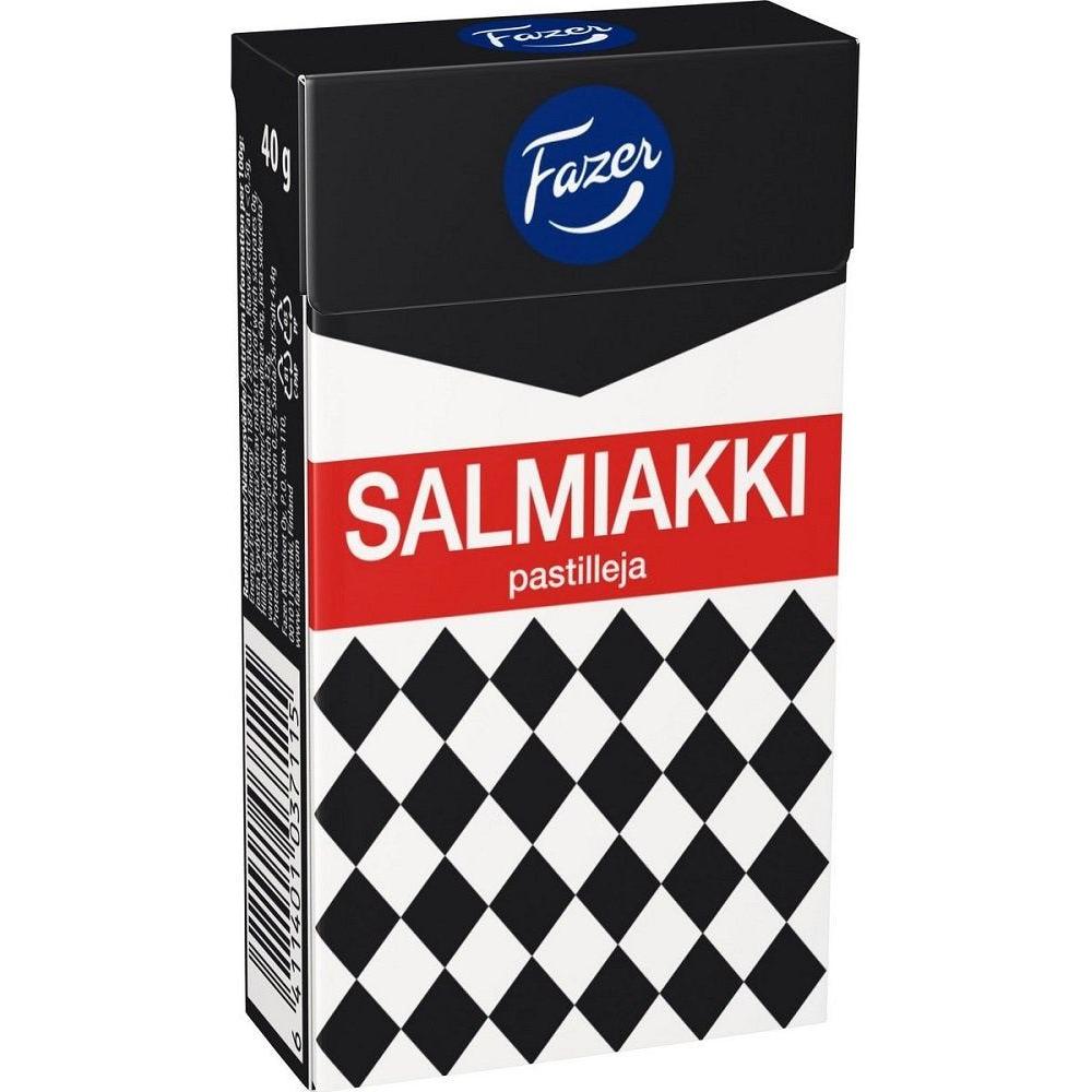 4 Boxes x 40g of Fazer Salmiakki Original Finnish Salty Liquorice Salmiak Pastilles Dragees Drops Candies Sweets - Whlsome - Candies & Chocolates