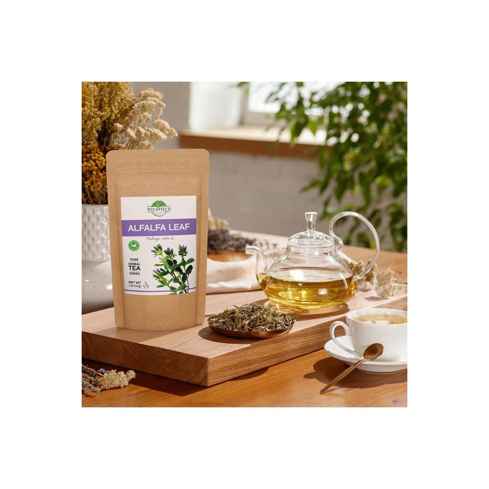 4 oz Alfalfa Leaf Alfalfa Herb Tea Medicago sativa 113g Tea Bags Alfalfa Loose Leaf Tea Herbal Alfalfa Leaves - Whlsome - Tea