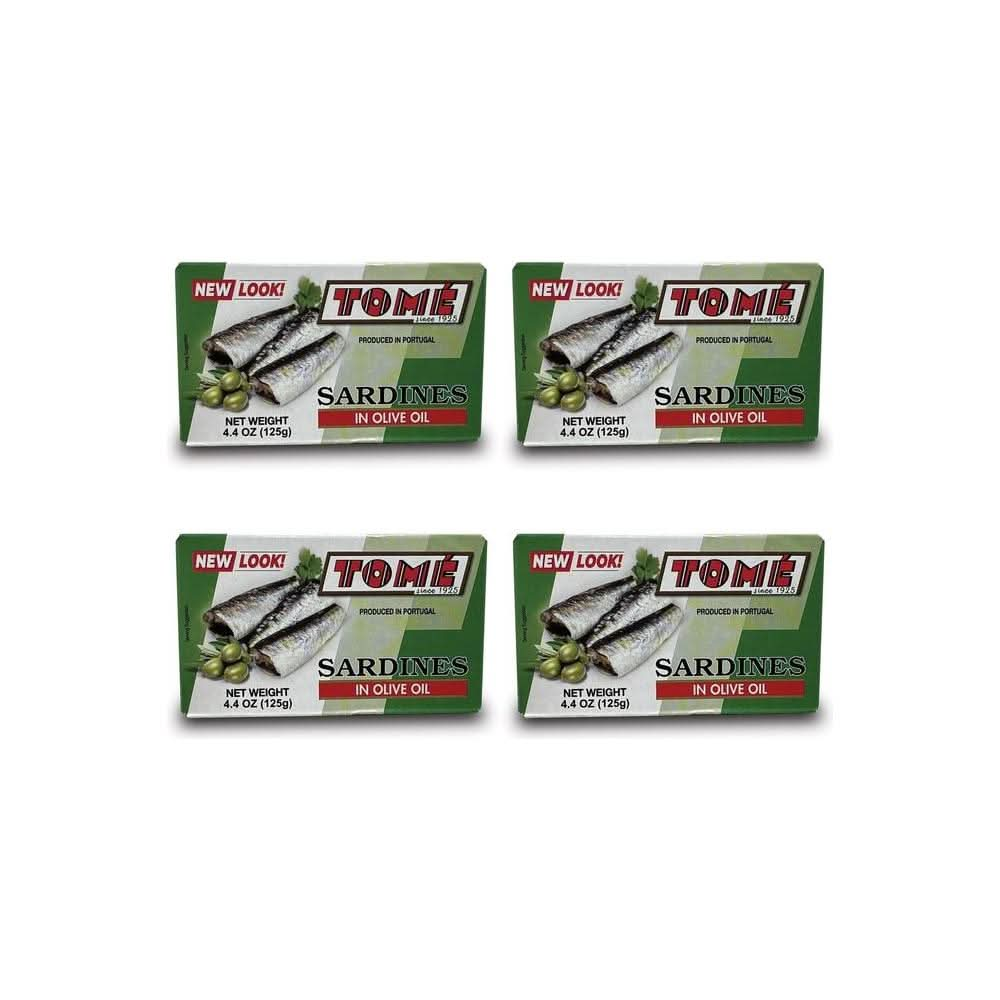 4 Packs Tome Sardines In Olive Oil 125g Ea - Whlsome - Olive Oil