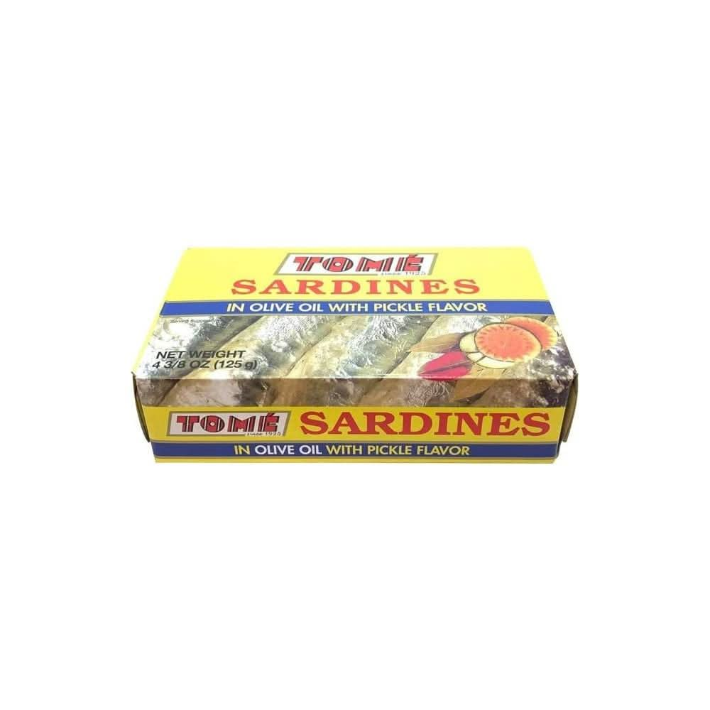 4 Packs Tome Sardines In Olive Oil w Pickle Flavor 125g Ea - Whlsome - Olive Oil