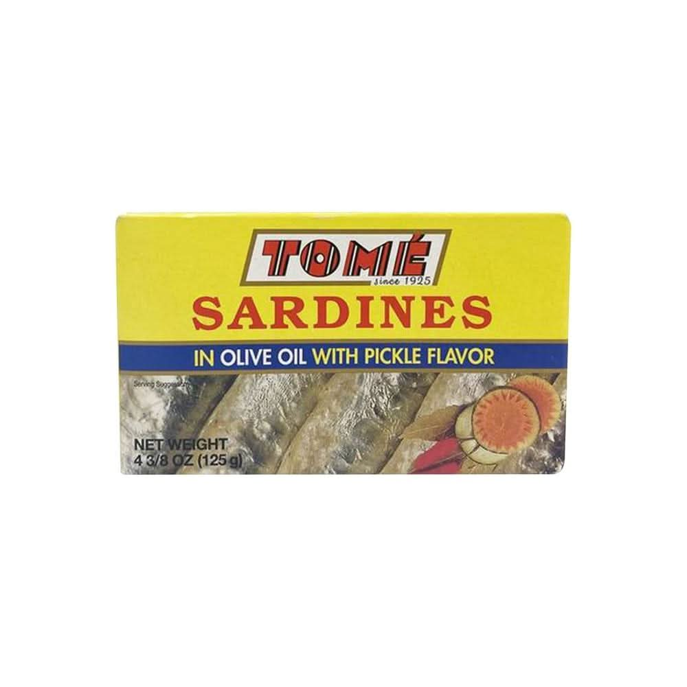 4 Packs Tome Sardines In Olive Oil w Pickle Flavor 125g Ea - Whlsome - Olive Oil