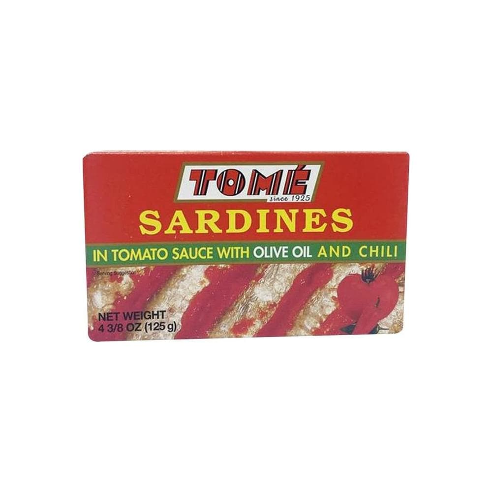 4 Packs Tome Sardines In Tomato Sauce w Olive Oil Chili 125g Ea - Whlsome - Olive Oil