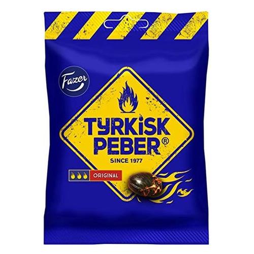 4 x bags of 150g Fazer The Original Tyrkisk Peber Turkish Pepper Finnish Salmiakki Salmiak Caramel Hard Candy Sweets Candies Bag - Whlsome - Grocery (Other)